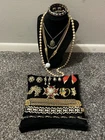 Lot Vintage GoldTone Jewelry Lot 18pc/10 Signed~Swarovski Vendome Joan Rivers+++