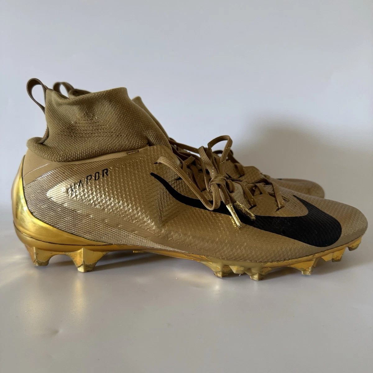 2014 Nike Football Cleats  Size 14 Green Black Gold Rare Vintage Speed Cleats Nike Vapor Carbon Elite 2.0 2014 Flywire | Mercari main image 4