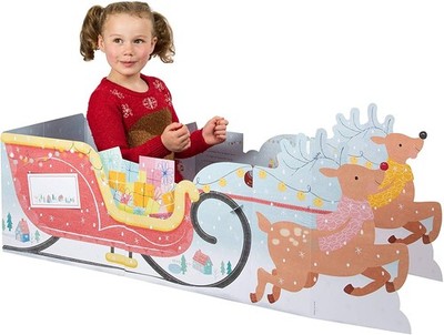 Hallmark Riesen Weihnachtskarte Weihnachtsschlitten You Build NEU Heiligabend Box