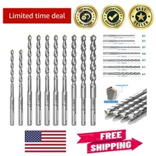 Heavy-Duty 10-Piece SDS Plus Drill Bit Kit for Precise Concrete Drilling
