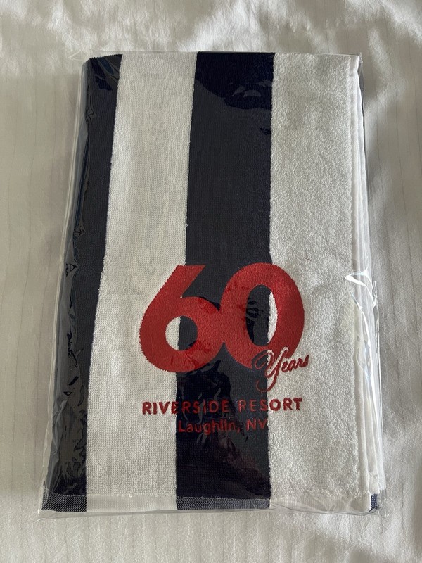Riverside Resort & Casino 60th Anniversary Towel New