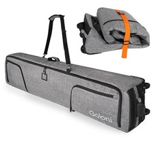 Goloni Ski Bag with Wheels,Padded Snowboard Bag for Air Travel,600D Waterproo...