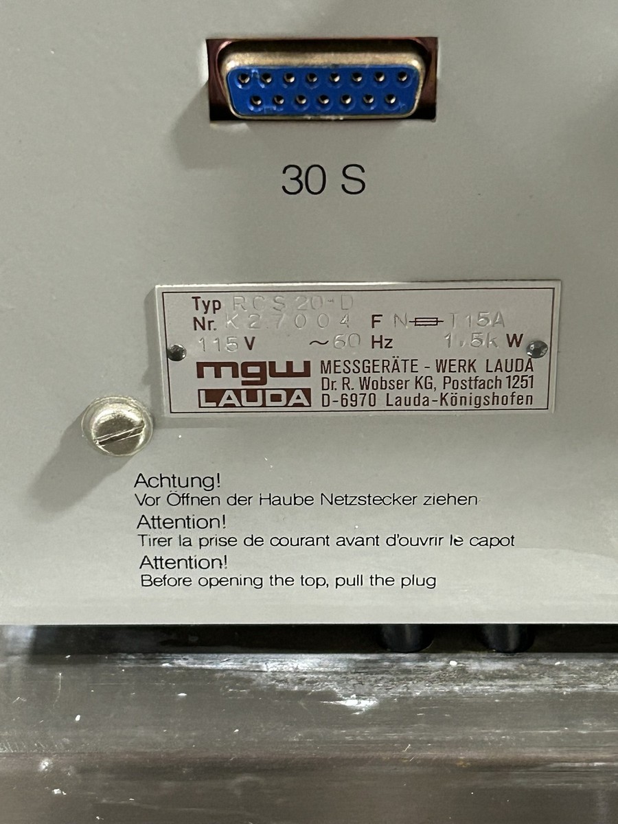 MGW Lauda Brinkmann RCS20-D Refrigerated Heated Circulator Bath