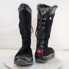 The North Face Primaloft Boots Size 8 Black Leather Insulated Worn Twice 