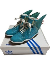 Adidas Jeremy Scott JS Alas de Tiburón LED S77799 Azul Brillo Tenis EE. UU. 9.5 Usadas