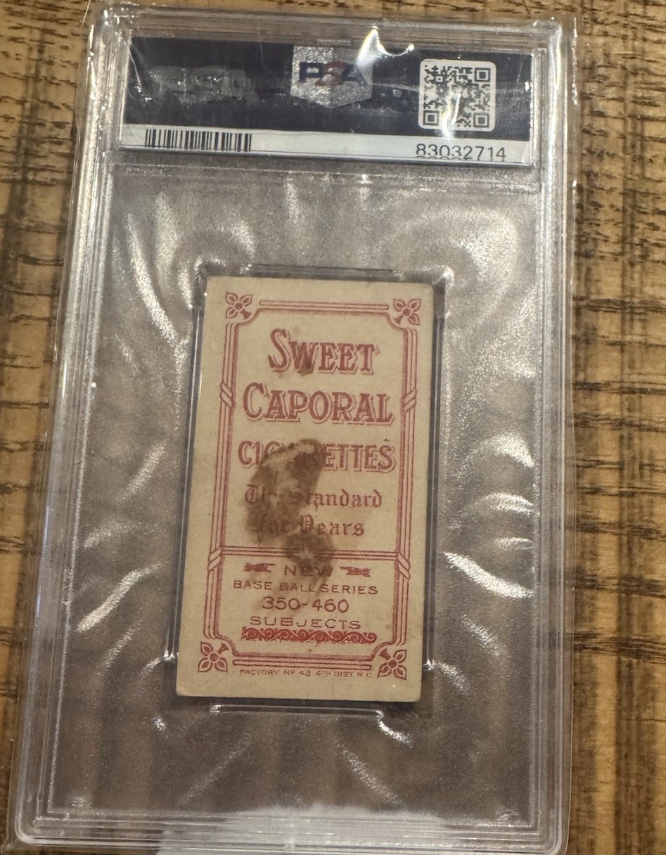 Home Run Baker 1909-11 T206 Sweet Caporal 350/30 Card PSA 2 Good view 2