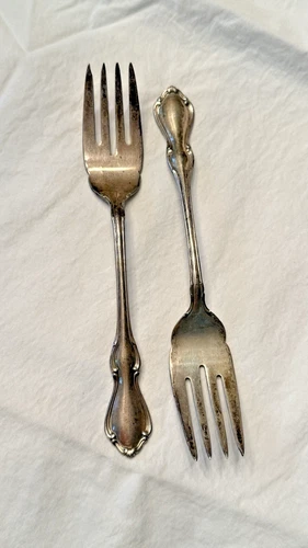 (2) Hampton Court By Reed & Barton Sterling Silver Salad Fork 6 1/2" No Monogram