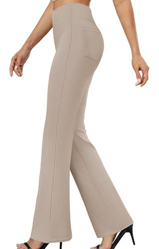 Womens Bootcut Dress Pants Business Casual Pull On Office Slacks Stretchy Large