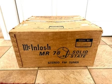 MCINTOSH MR78 STEREO FM TUNER ORIGINAL CARTON - ONLY