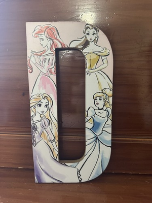 #ad Disney Princess Letter “D” Wall Hanging Home Decor Kids Bedroom $12.95