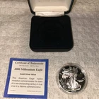 2000 Millennium One Ounce Pure Silver Eagle Dollar 999