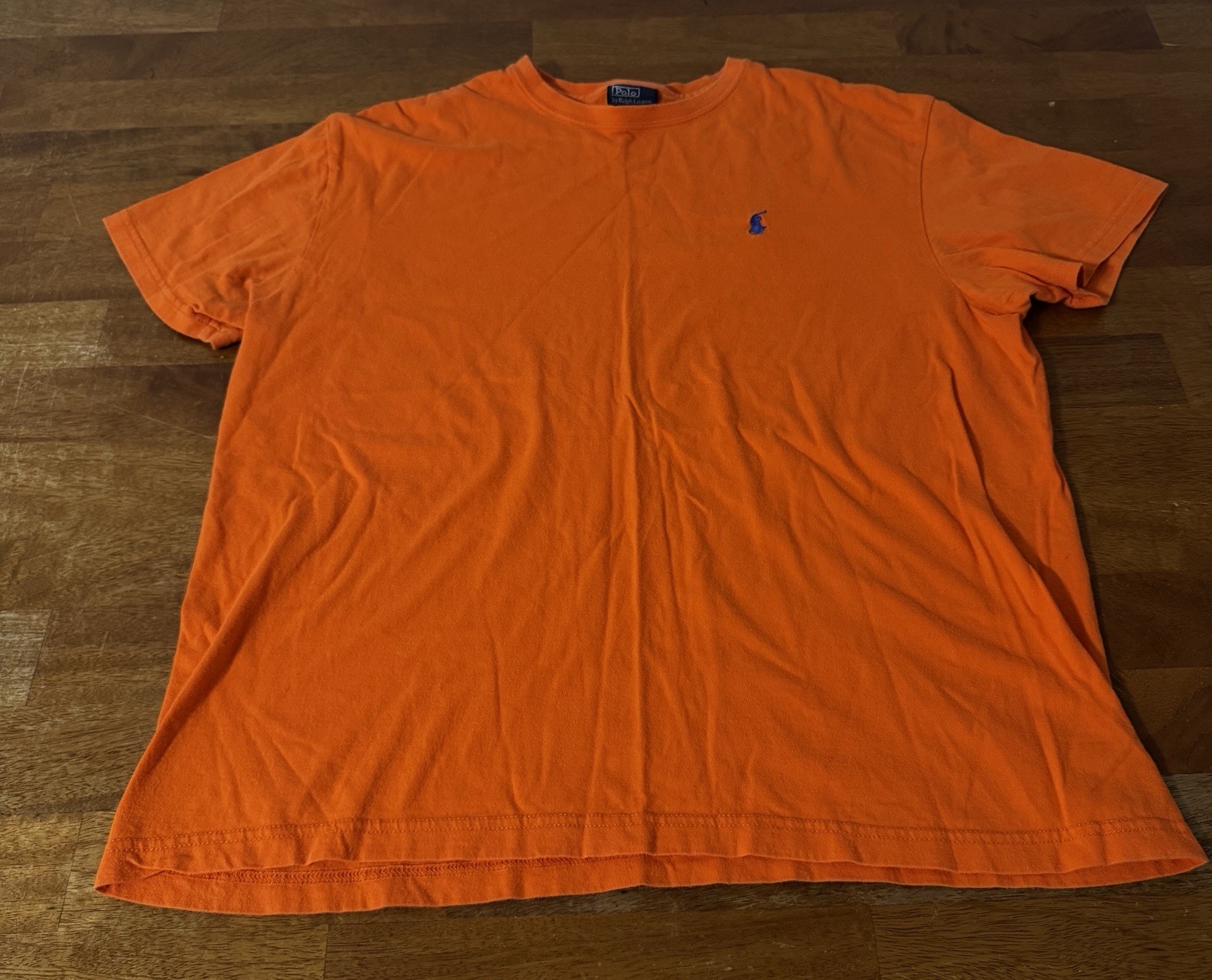 Vintage Polo By Ralph Lauren Orange T-Shirt Embroidered Pony Men