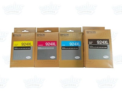 4/Pack Genuine EPSON 924XL Black Cyan Magenta Yellow Ink WF-C4310 WF-C4810