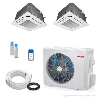 Tosot Mini Split Air Conditioner Heat Pump Ductless 2 Zone 12000 12000 BTU