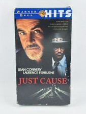 Just Cause VHS 1995 Sean Connery Laurence Fishburne Thriller Movie Warner Tested