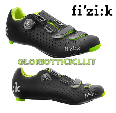 FIZIK LAUFSCHUHE R4BOA SCHWARZ-NEONGELB