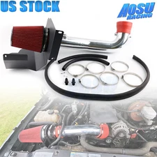 Cold Air Intake System Red Filter Shield For Chevy GMC 1500 5.3L 6.2L V8 2014-18
