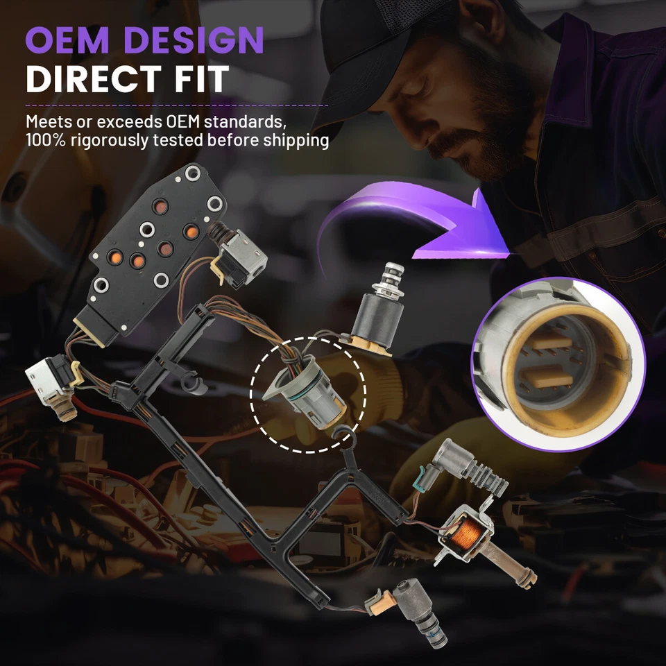 4L60E 4L65E Transmission Master Solenoid Kit fit Chevy GMC EPC Shift TCC 3-2-PWM - Image 4 of 4