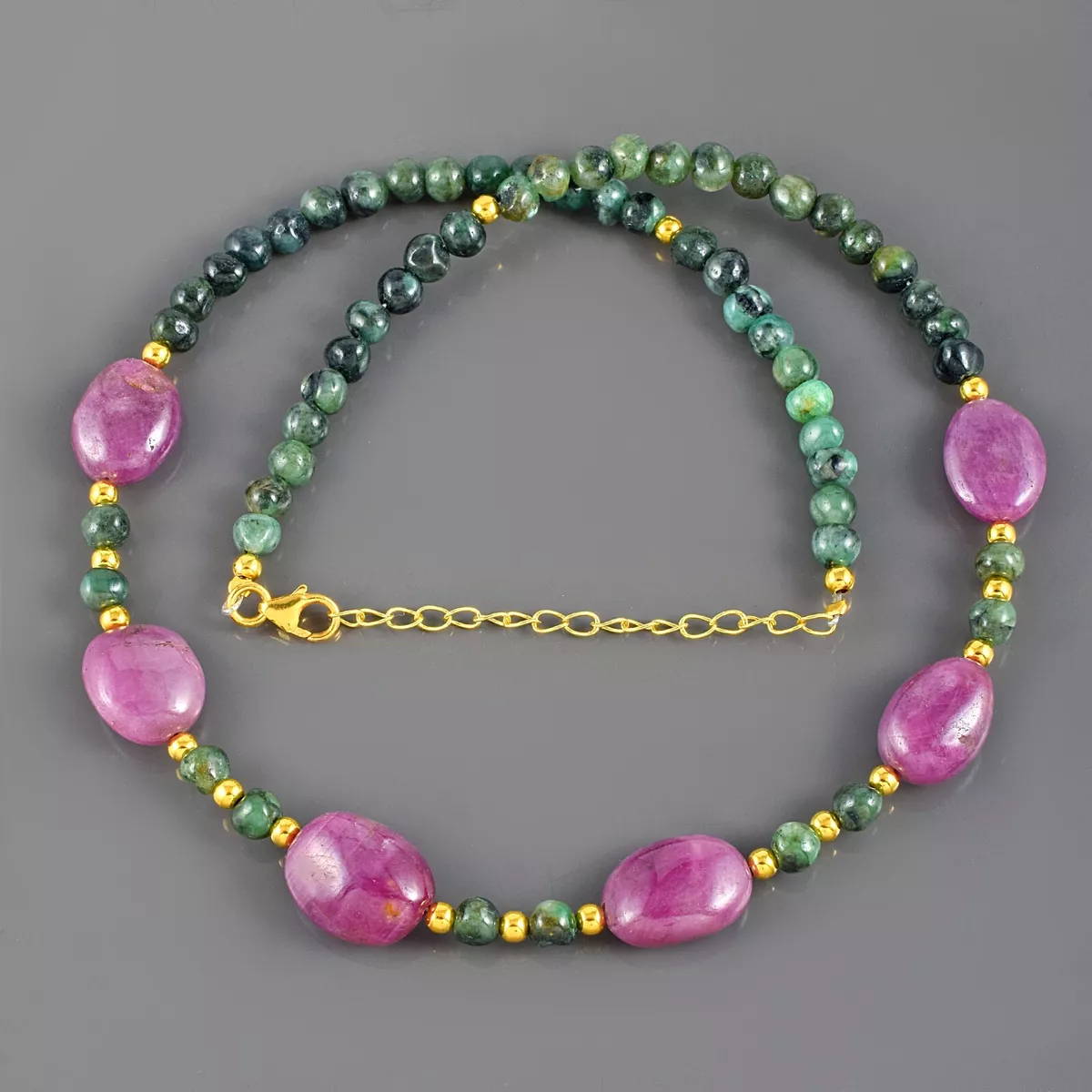 Ruby emerald on sale beads chains