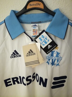OLYMPIQUE MARSEILLE 1998-1999 BNWT Ericsson size L shirt trikot