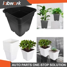 Labwork 1/2/3/5/7/10 Gallon Re-Usable Square Nursery Pot Plastic Grow Pots Plant