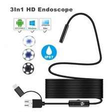 3 in 1 HD Mobile Phone Endoscope Waterproof IP67 USB Inspection Video Camera