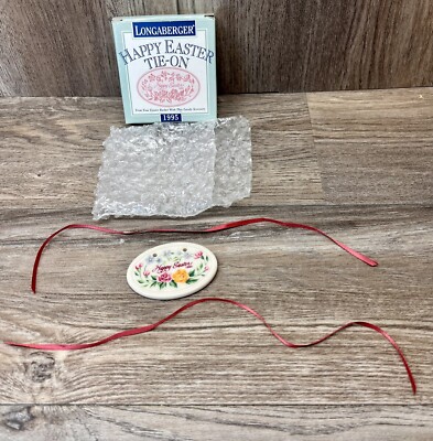 Longaberger Baskets Tie-On 1995 Happy Easter A Lovely Accessory for your Basket