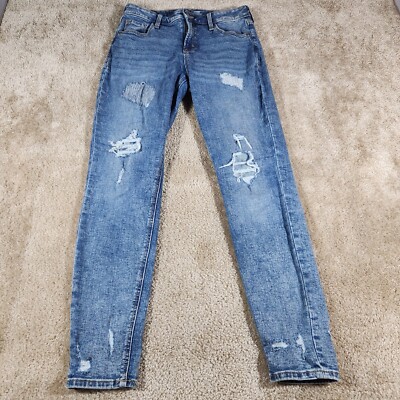 OLD NAVY Rockstar Womens Jeans Size 6 Regular Super Skinny High Rise Medium Wash