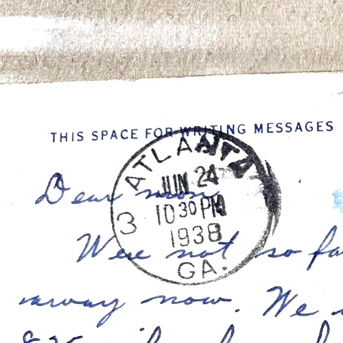 1 Cent George Washington U.S. Postage Stamp 1789-1797. Sent 1938 - Image 2 of 4