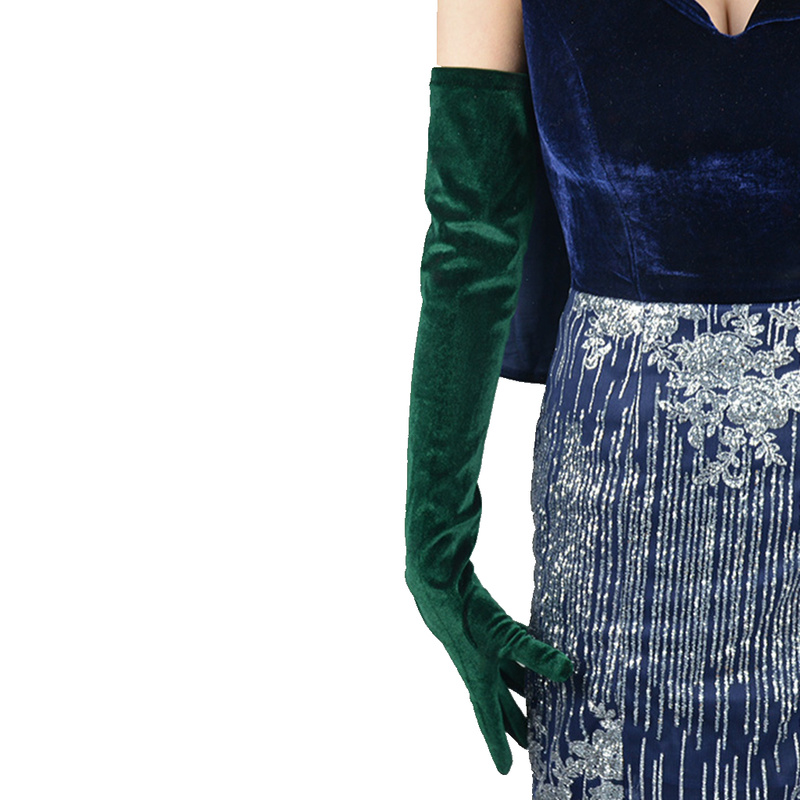 Guanti Corti In Velluto Da Opera Per Donna Guanti Da Banchetto - Foto 14