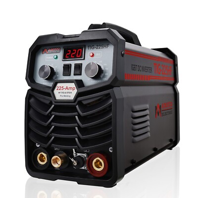 Amico TIG-225HF, Professional 225-Amp TIG Arc Stick DC Welder, 100% HF-Start