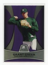 2010 Bowman Platinum Prospects Retail Purple Refractor Grant Green #PP15