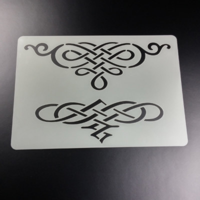 A5 Schablone Typografie 2 Ornamente Schlußstück Manier Renaissance - BS536