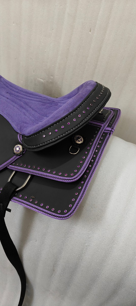 Selle Western Synthétique Violette RIDEX - Tailles De 10 à 18.5 Pouces, NEUVE