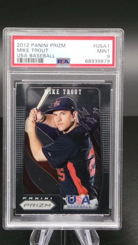 2012 Panini Prizm # USA USA1 MIKE TROUT Mint PSA 9