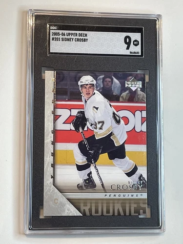 2005-06 Upper Deck Young Guns #201 Sidney Crosby Rookie RC Mint SGC 9