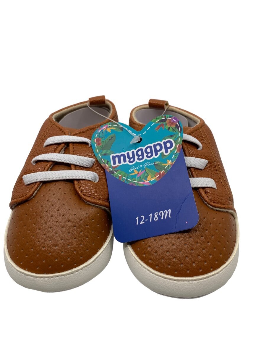 Myggpp Baby Toddler Boys Lace-Up Oxford Dress Shoes Brown 12-18