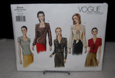 Vogue Pattern 2504 - Basic Design Blouse Pattern  New Uncut 12-16
