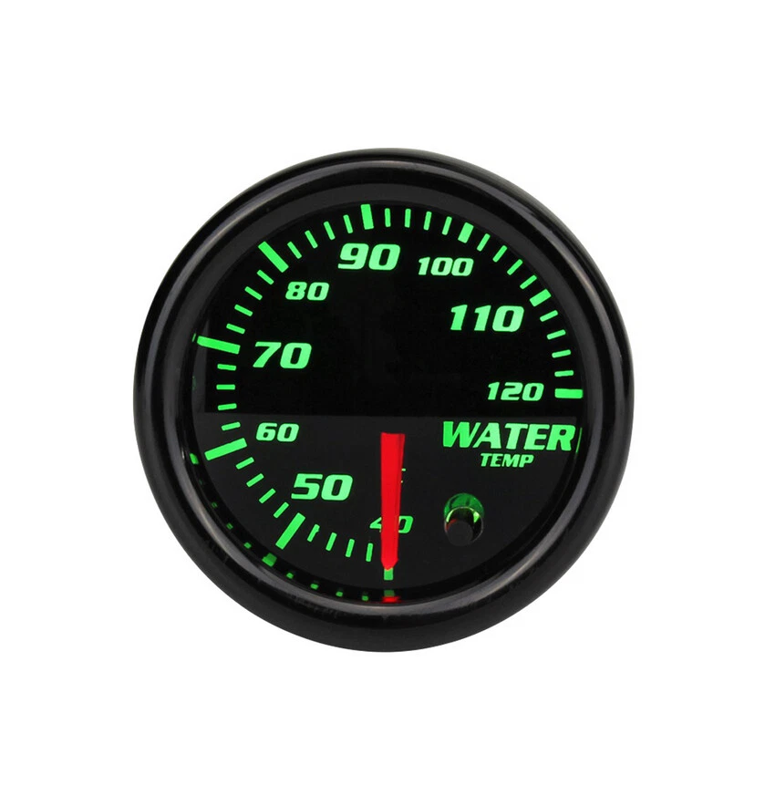 Kit medidor de temperatura de agua ajustable colores puntero automático coche 52 mm negro Foto 3 de 4
