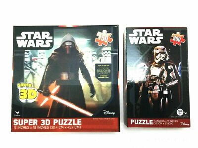 Collectible Star Wars Lot of 2 Super 3D Jigsaw Puzzle and The Force Awakens