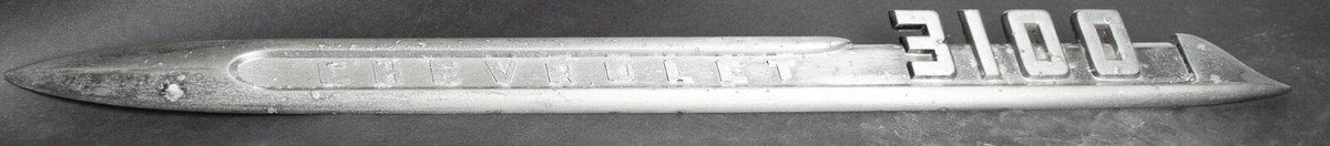 Original 1956 Chevy Truck 3100 Fender Side Emblem Marker 26 Original 1956 Chevy Truck 3100 Fender Side Emblem Marker 26