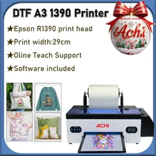 EPSON 1390 DTF A3 Printer Direct to Film Tshirt Flatbed Heat Transfer Printer CA