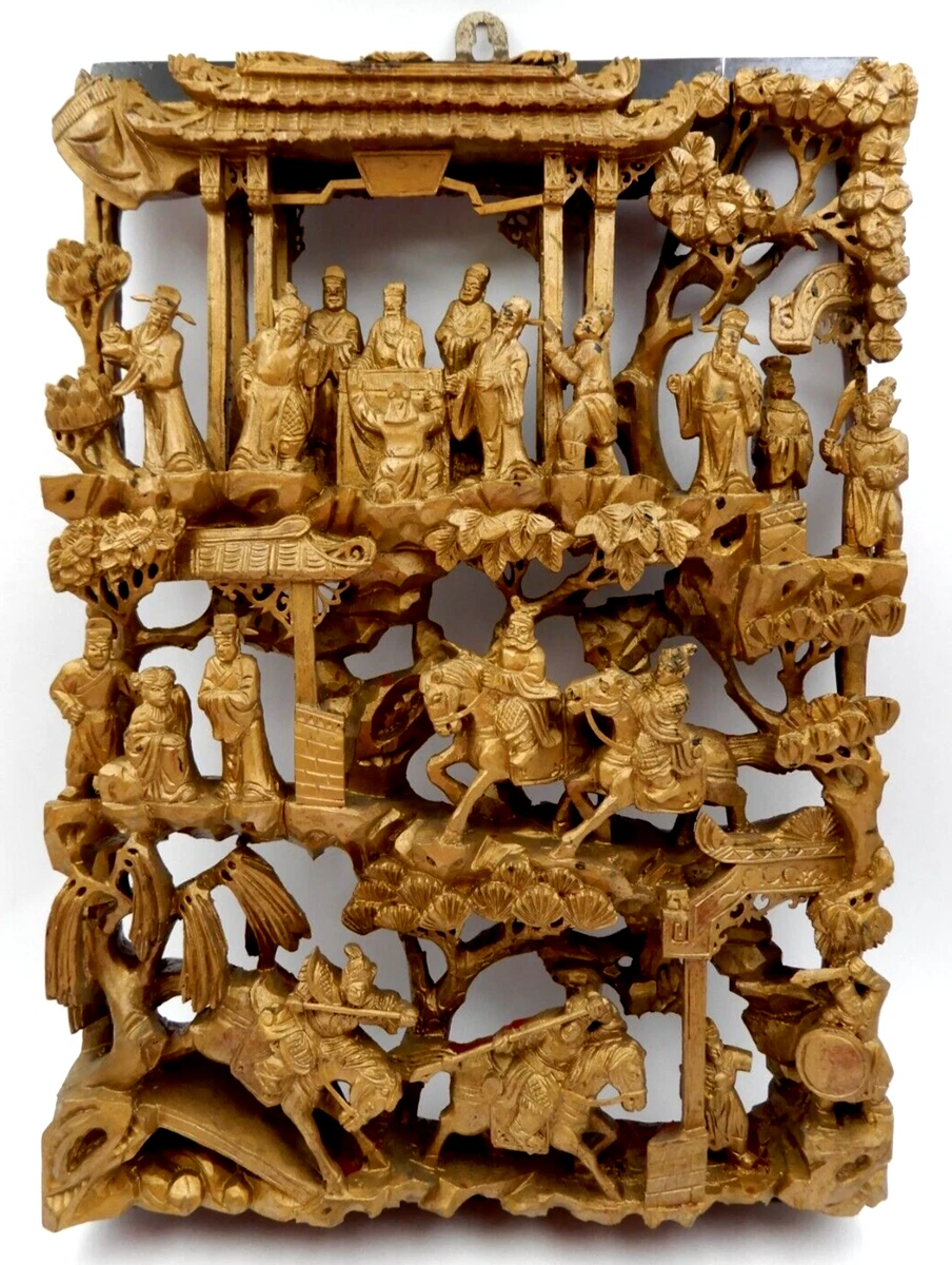 金色中国木制古工艺品| eBay