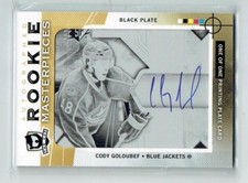 12-13 UD Upper Deck The Cup  Cody Goloubef  1/1  Printing Plate  Rookie  Auto