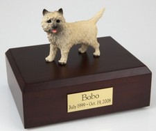 Cairn Terrier Pet Funeral Cremation Urn Avail in 3 Different Colors  4 Sizes