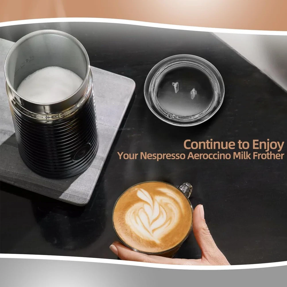 Milk Frother Lid for Nespresso Aeroccino 3 3R - Cover & Seal Clear