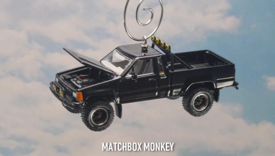 Back to the Future '85 Toyota SR5 4x4 Pickup Truck Custom Christmas Ornament - Image 3 of 4