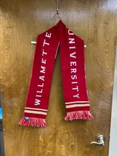 Adult NWOT "Ruffneck" Williameette University red/white scarf.