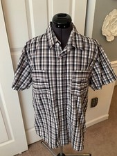 Men's LEVI'S Gray Plaid Modern Fit Pearl Snap-Up Short Sleeve Shirt L