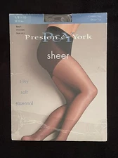 Preston & York Sheer Pantyhose Size 1 Chocolate- Style 1911 Control Top